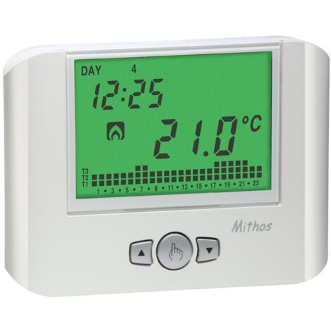 Thermostat d'ambiance pour Chaudière Programmation Hebdomadaire Alimentation 230V Blanc Vemer VE766800 Mithos