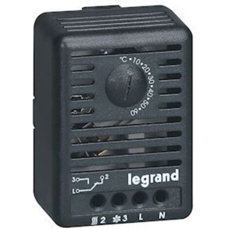 thermostat d'ambiance - pour coffret ou armoire - fixation sur rail - legrand 034847