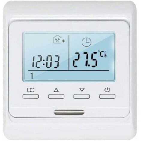 Thermostat d'ambiance Programmable avec Sonde 16A pour Chauffage au Sol Electrique, Numérique Thermostat Plancher Chauffage électrique,de DEBUNS
