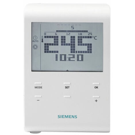 Thermostat d'ambiance programmable Hebdo RDE100.1 - 5 à 35°C - à piles - 5(2)A - filaire