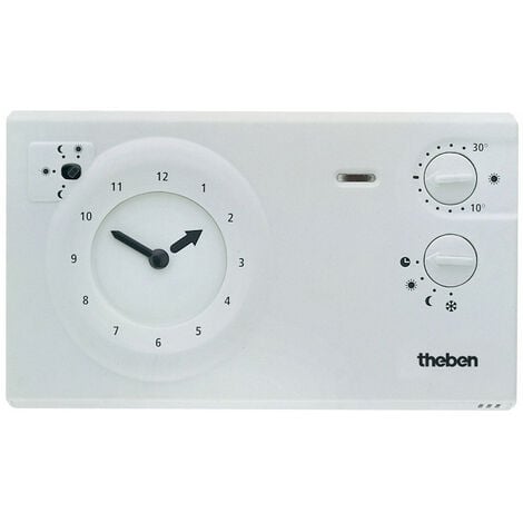 Thermostat d'ambiance programmable sans réserve de marche 24h 7j THEBEN 7220030