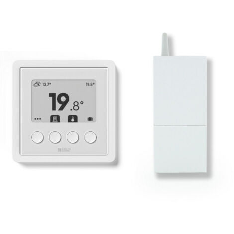 Delta Dore – Thermostat d'ambiance radio 2050 – Alimentation par piles – Fabrication Bretagne – Contrôle de température précis