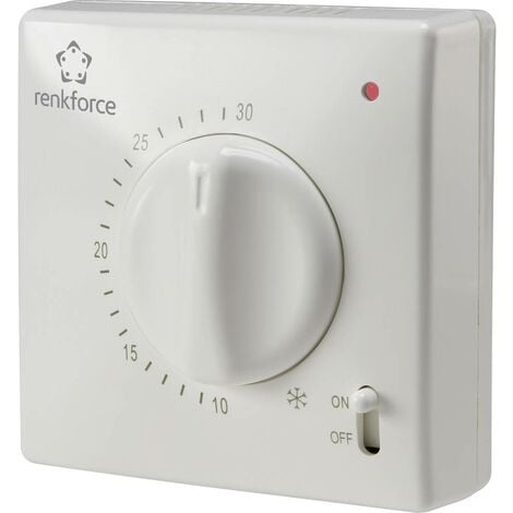 Thermostat dambiance Renkforce TR-93 montage apparent (en saillie) programme journalier 5 à 30 °C - blanc