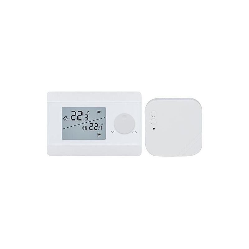 Imit - Thermostat d'ambiance sans fil Digital Silver ta/rf s