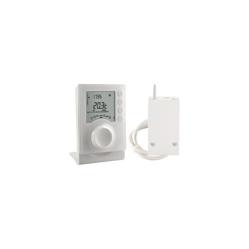 Delta Dore - Thermostat programmable chauffage Tybox 1137 - sans fil - avec 2 niveaux de consigne - thermostat à piles Réf. 6053064
