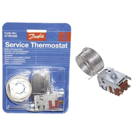 Thermostat Danfoss N°8 pour cave à vin – Compatible avec divers modèles – Installation facile – Longueur tube capillaire 2000mm