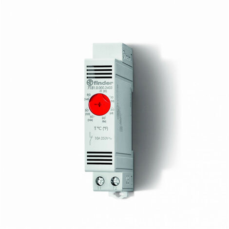 Thermostat d'armoire 1NC 10A IP20 contact à ouverture temp 0° à +60°C 363295 FINDER 7T8100002403