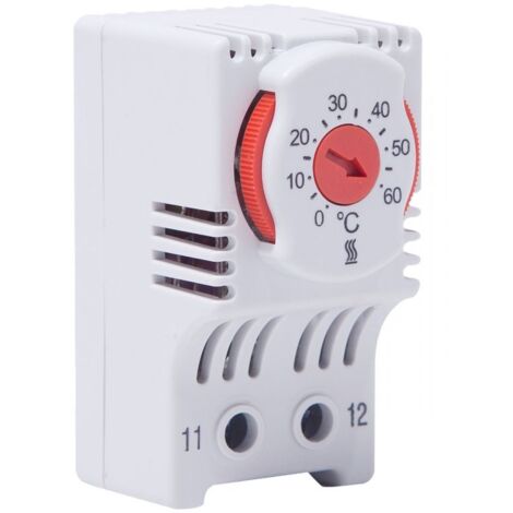 Thermostat d'armoire électrique - contact 1NC - Plage de température 0°C à 60°C