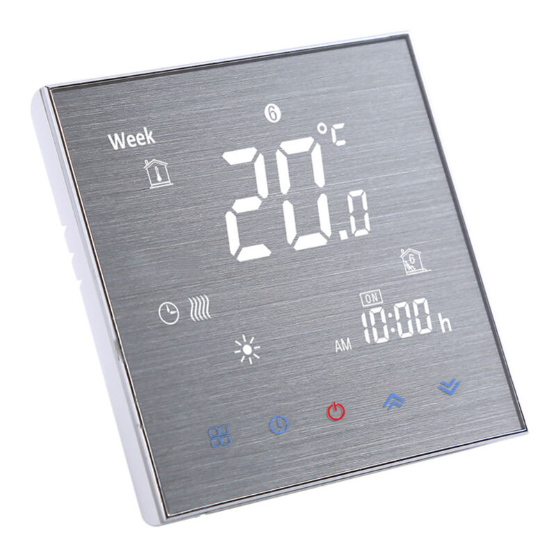 Thermostat de chauffage au sol à eau BTH-2000L-GA Contrôleur de température numérique Grand écran LCD Contrôle par bouton tactile 5A AC 95-240V