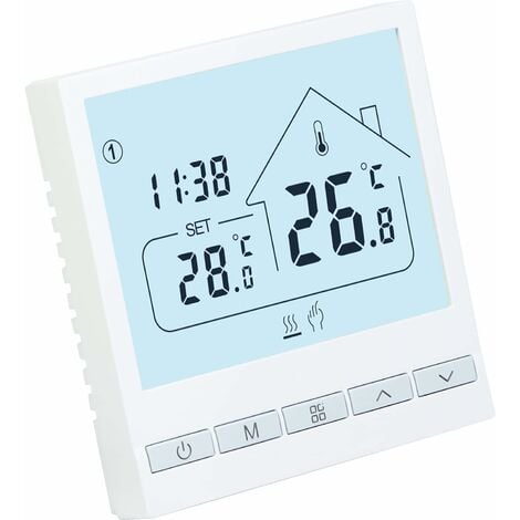 Argent - Thermostat de chauffage au sol électrique, pièce de sueur