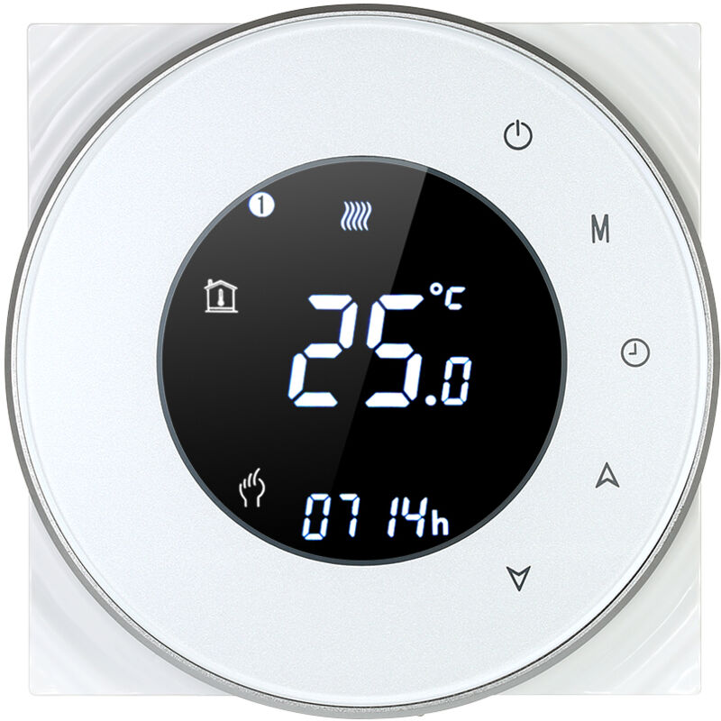 Thermostat de chauffage de chaudière à gaz programmable, contrôleur de température à contact sec, écran tactile lcd avec rétroéclairage, commande