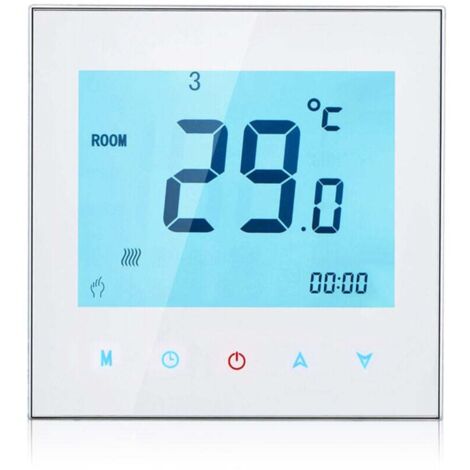Thermostat de chauffage de l'eau à écran tactile LCD, Programmable hebdomadaire 5A AC95-240V, contrôleur de température ambiante