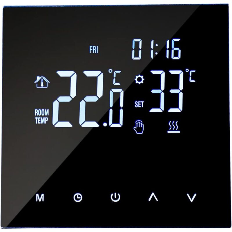Treetalk - Thermostat de Chauffage Intelligent Contrôleur de température numérique Écran Tactile lcd Semaine Programmable Chauffage au Sol et