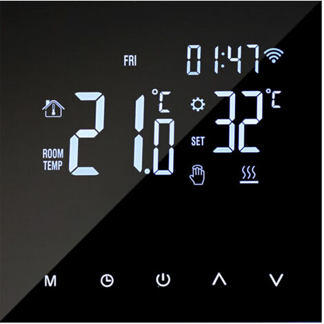 Thermostat de chauffage intelligent WIFI, contrôleur de température numérique, application de téléphone portable, semaine de contrôle, chauffage au sol et chaudière à gaz programmables, antigel