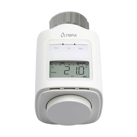 Thermostat de radiateur électronique 73036 – Tête thermostatique M30 x 1.5 – Programmation hebdomadaire – Fonction Boost et détection fenêtres ouvertes – Olympia - HT 430-23 A
