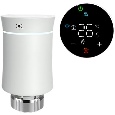 Thermostat de radiateur intelligent BRT-100 pour climatiseur et WiFi avec contrôle par application, écran tactile numérique LED, économie d'énergie, thermostat programmable 5+2 (passerelle de travail