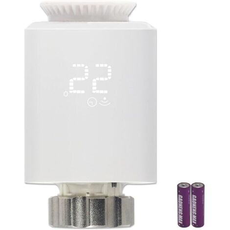 Thermostat de radiateur Intelligent numérique vanne Programmable tête thermostatique régulateur de température de Chauffage pièce supplémentaire pour kit TRV Blanc