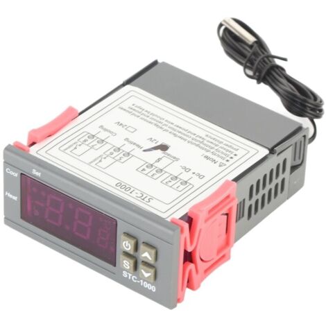 Thermostat de refroidissement et de chauffage du contrôleur de température numérique avec capteur NTC STC-100012V
