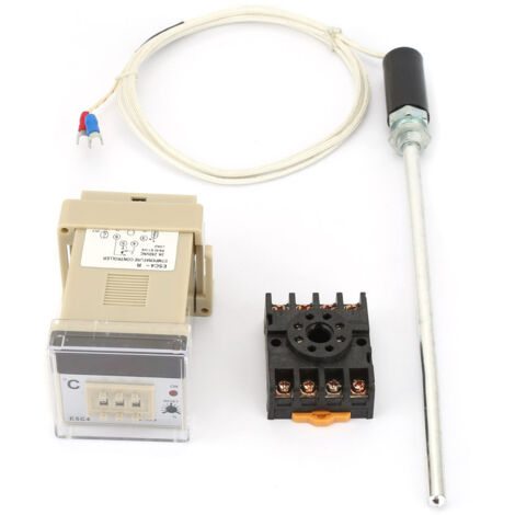 Thermostat de régulateur de température numérique E5C4-R avec sonde thermocouple de type K