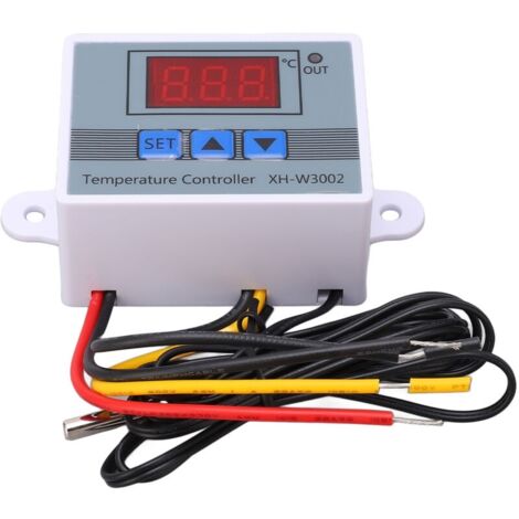 Thermostat de régulateur de température numérique, interrupteur de refroidissement et de chauffage avec sonde étanche 10A 110-220V 1500W
