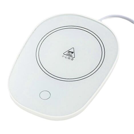 Thermostat de table pour tasse à café, prise européenne, blanc.