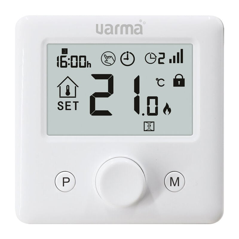 Thermostat programmable - Lagoya Varma Sans fil - Avec récepteur