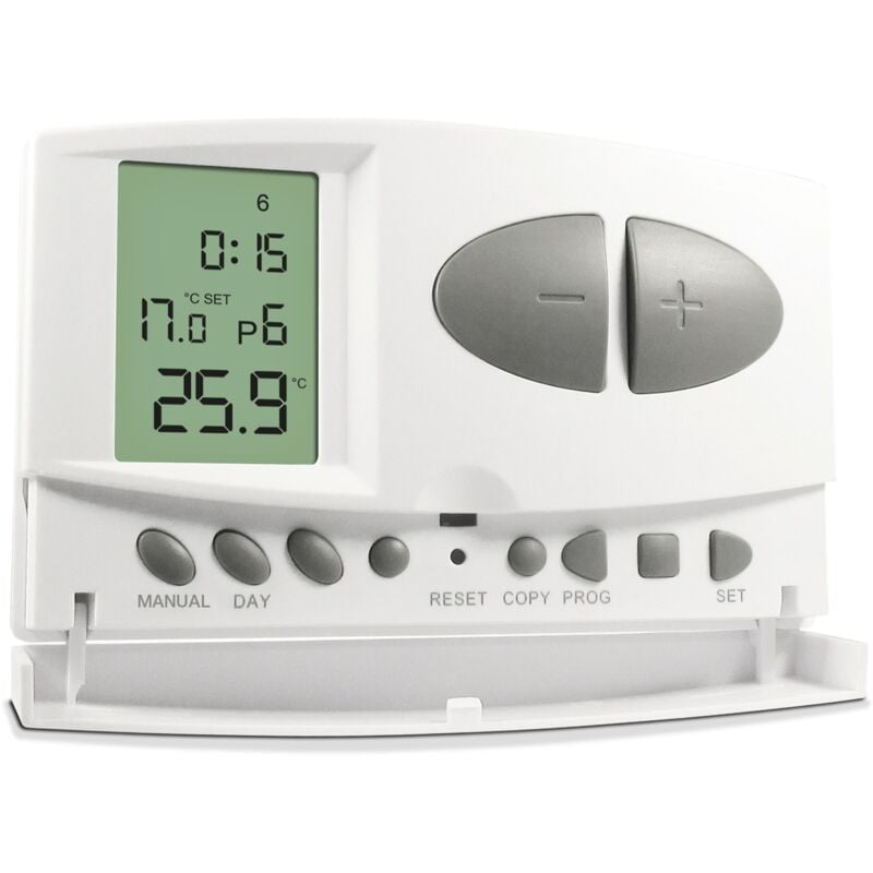 Thermostat programmable filaire pour chauffage ou climatisation Avidsen 103954