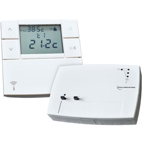 thermostat digital radio - avec récepteur - blanc - 3 volts - baillindustrie thr3v