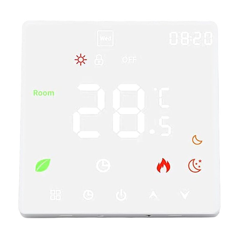 Thermostat domestique à écran tactile, chauffage par le sol programmable, fonction de température constante, thermostat domestique 90-240 V,