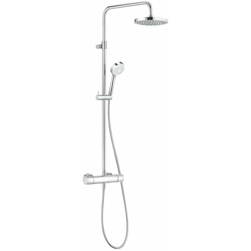 Kludi - Logo - Set de douche Dual Shower System avec thermostat, 20 cm, chrome 6809505-00