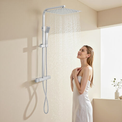 Thermostat Duschamatur Duschset Regendusche Duschsystem mit Handbrause Edelstahl