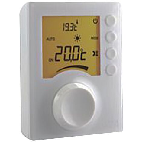Thermostat d'ambiance électronique filaire Tybox 31 à molette pour chaudière ou PAC non réversible