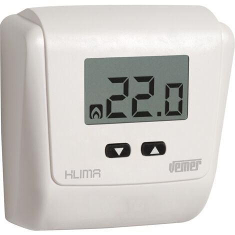 Thermostat électronique mural à batterie Vemer VE729000 Klima LCD