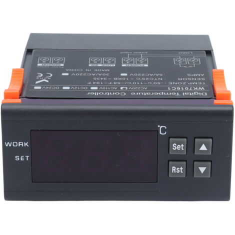 Thermostat Électronique Numérique avec Affichage LCD et Sonde, Contrôle de Température AC220V 5A