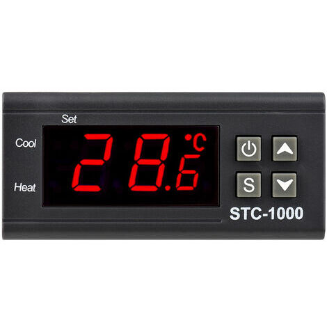Thermostat et programmateur de température Régulateur de température numérique STC-1000 Régulateur de température intelligent AC 110 220 V Prise en charge du thermostat du réfrigérateur Chauffage/ref