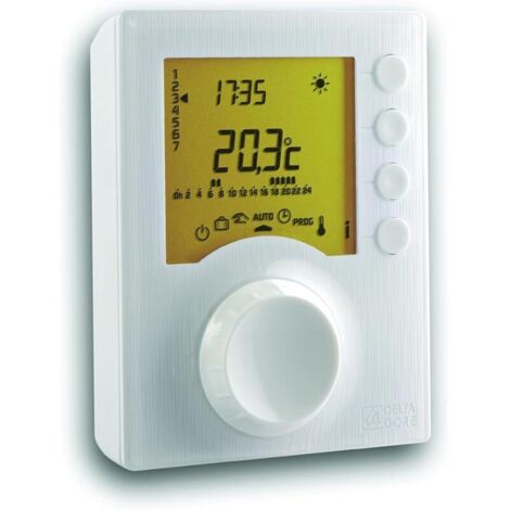 Thermostat filaire programmable Tybox 1117 pour chaudières, pompes à chaleur et poêles à bois. Programmation Gestion du chauffage - 6053005, Blanc, Taille unique