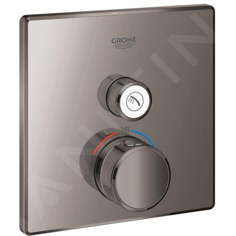 Thermostat Grohtherm SmartControl 29123 carré FMS avec ASV en graphite dur