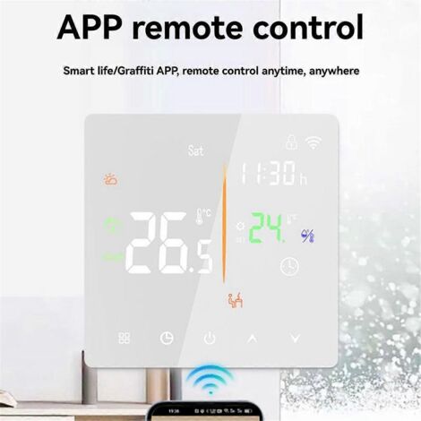 Thermostat intégré sans Wi-Fi 3A Chauffe-eau Blanc