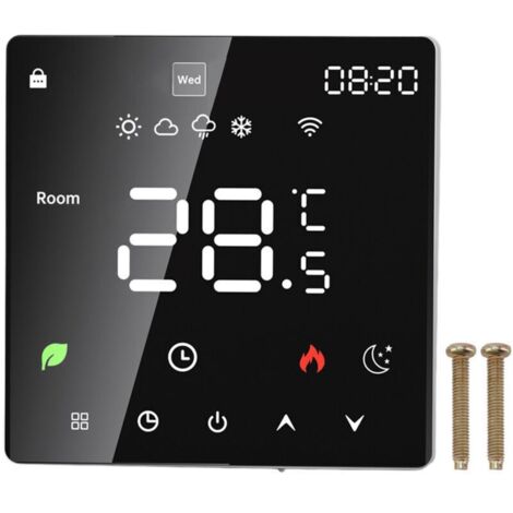 Thermostat intelligent 16A, écran tactile couleur LCD, chauffage électrique Programmable pour maison, hôtel, bureau, AC 90 à 240V