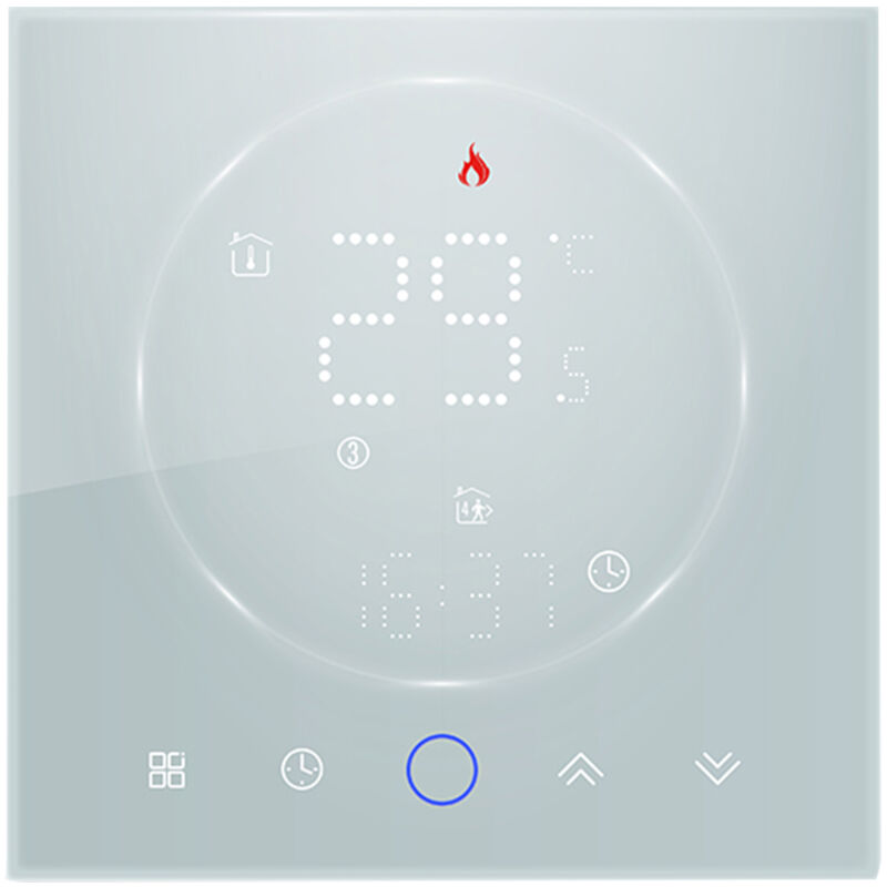 Thermostat intelligent 3A Affichage LED programmable numérique Contrôleur de température de chauffage par le sol Thermostat mural intelligent