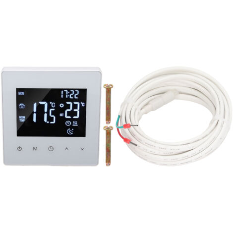 Thermostat Intelligent Blanc 16A Écran Tactile LCD Contrôleur de Température AC90-240V Type Standard