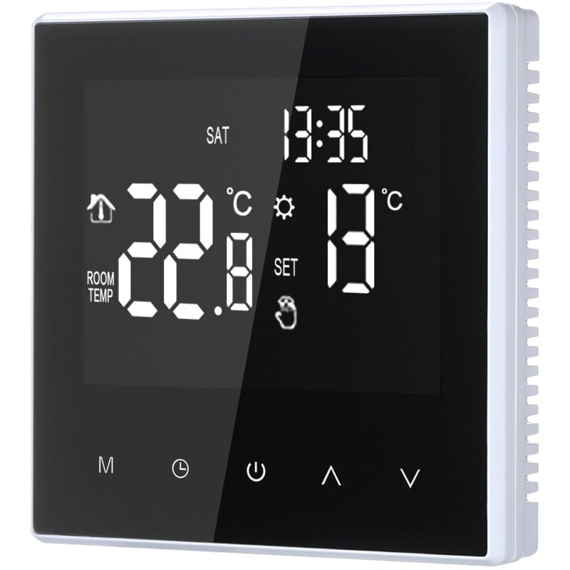 Lifcausal - Thermostat intelligent Contrôleur de température numérique Circulation hebdomadaire Chauffage au sol électrique programmable avec grand