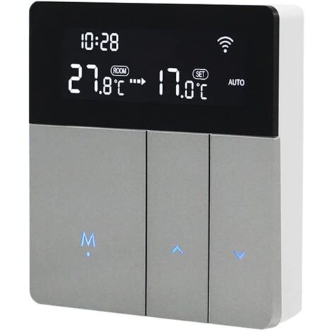 Thermostat intelligent de chauffage de l'eau WIFI-3A Ajuste automatiquement la luminosité du rétroéclairage du thermostat