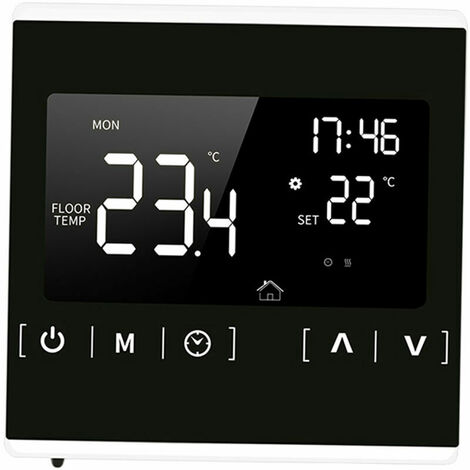 Thermostat Intelligent d'écran Tactile d'affichage à Cristaux Liquides pour le Système de Chauffage par le Sol électrique Programmable à la Maison AC 85-250V, Blanc - Blanc