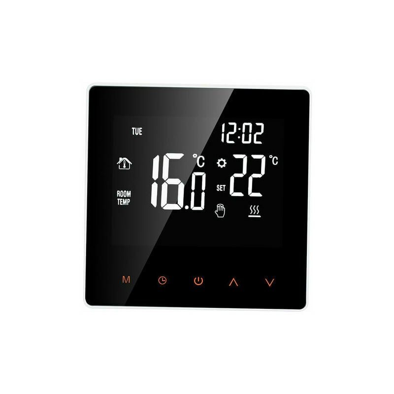 Ensoleille - Thermostat intelligent eau / gaz Chaudiere numerique Regulateur de temperature ecran lcd tactile programmable Semaine Antigel Fonction