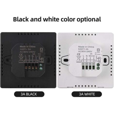 Thermostat intelligent, entièrement tactile, Mode automatique manuel, contrôleur de température numérique Programmable pour le chauffage de l'eau domestique