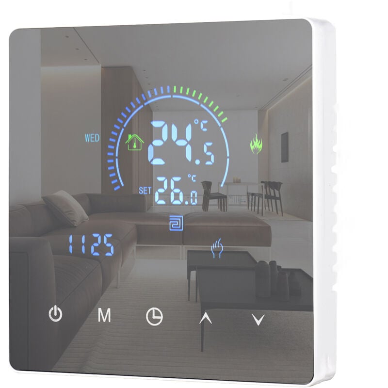 Treetalk - Thermostat Intelligent Intelligent, Thermostat de chauffage de l'eau, affichage lcd, bouton tactile Programmable pour la maison, le