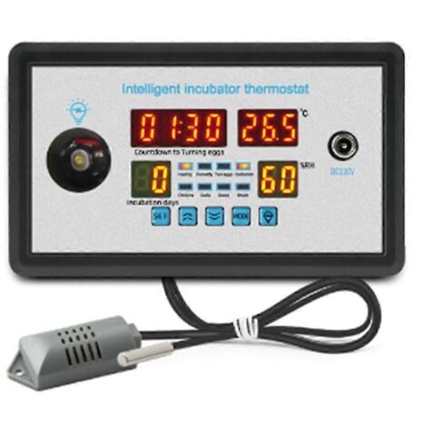 Thermostat intelligent numérique Zfx-w9002 (2024) pour incubateur, contrôle automatique de la température et de l'humidité.
