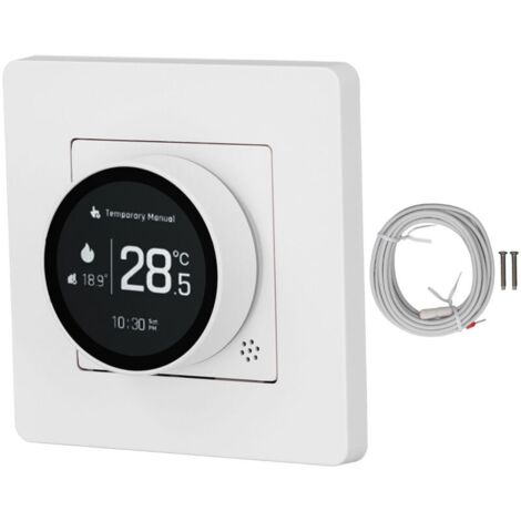 Thermostat intelligent pour chauffage électrique ZigBee, application Mobile, synchronisation, affichage LCD, contrôleur de température, interrupteur 95-245vac, blanc