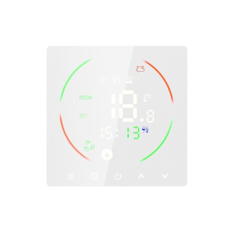 Thermostat intelligent pour chauffe-eau/chaudière 3A AC 90 V-240 V Thermostat programmable à écran couleur tactile intelligent pour la maison, le